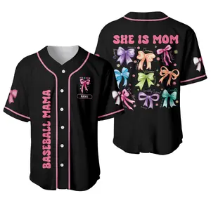 Personalized She Is Mom Custom Baseball Jersey Shirt, Coquette Praying Mama Sweatshirt, Bible Verse Tee, Blessed Mom Bow Sweater