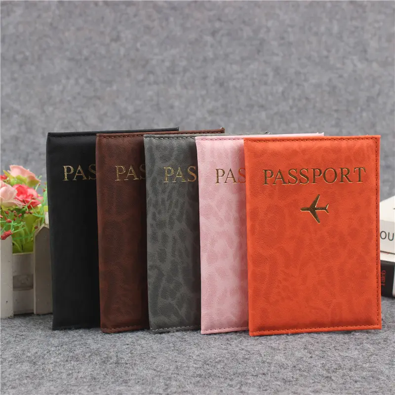Leopard Passport Holder RFID Blocking Travel Wallet High Capacity Leopard Print Case Aesthetic Y2K Protector Airport Cruise Vacation Gift