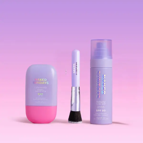 The Sunday Starter Kit — Milk, buff, mist. CabanaMilk Mineral Sunscreen SPF50 + SPF BFF Buffing Brush + SPF50 Hydrating Glow Mist Setting Spray | No-Makeup Everyday SPF Routine, No White Cast (SAVE 30%)