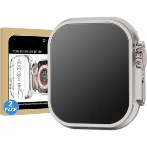 2 Pack Tempered Glass Matte Screen Protector for  Watch Ultra 3 (2025) / Ultra 2 / Ultra (49mm) [Quick Fit Case] Auto-alignment  Clear   Anti-Scratch 9H Matte Glass Film