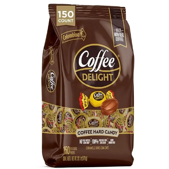 Colombina Coffee Delight Hard Candy, Coffee-Flavored Candy, 150 Count, Bag (Pack of 1)
