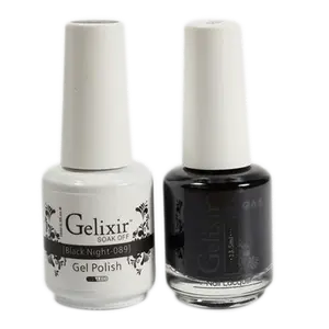 Gelixir Gel Nail Polish Matching Duo - Black Night 089