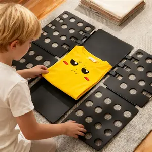 Long-Lasting 3 Years Warranty Clothes Folding Board, Ultra Lightweight & Sturdy Plastic T-Shirt and Pants Folder, Saves Closet Space, Makes Neat Stacks in Seconds, Essential Home & Laundry Organizer for Bedroom, Dorm, Apartment, Great Helper for Everyone