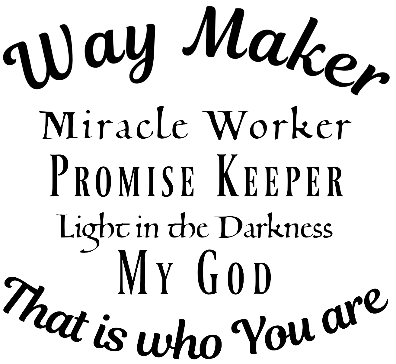 "Way Maker" Custom Laser Engraved Silicone Sleeve