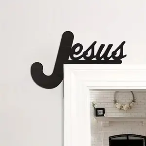 Jesus Letter Design Door Frame Decoration, Creative Christian-Themed Letter Art, Perfect Gift for Believers, Garden Decoration