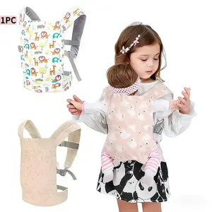 1pc Kids Role-Play Baby Toy Carrier, Cartoon Print, Realistic Baby Toy Carrier, Baby Role-Play Toy, Birthday Gift for Babies