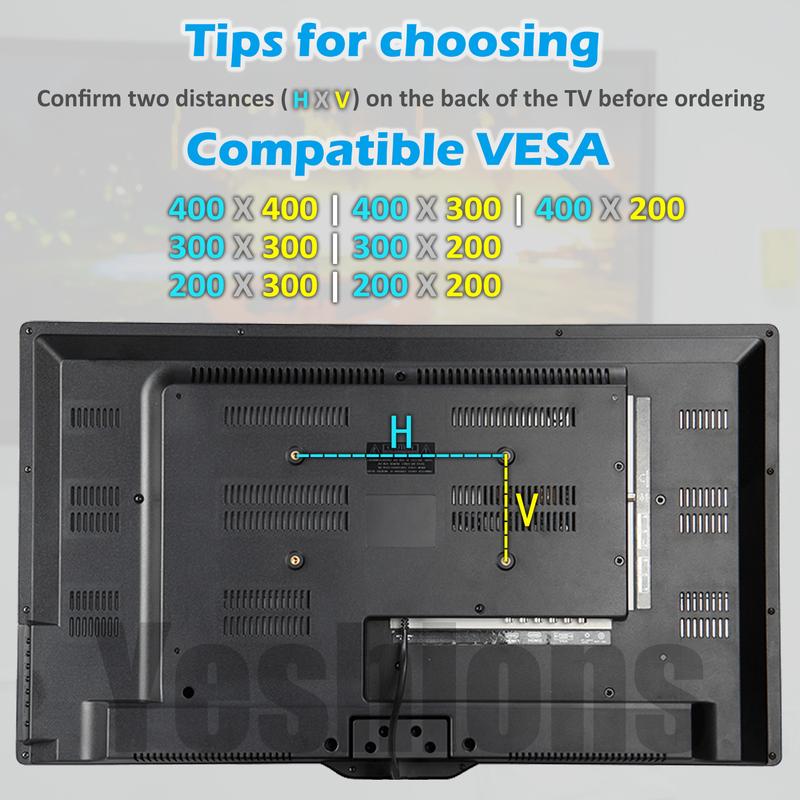 Universal Ultra-Thin Tiltable TV Wall Mount, Fits 14-42 Inch Flat Curved Screens, 25kg/55lbs Load Capacity, Max Vesa 200x200mm, TV Mount Bracket