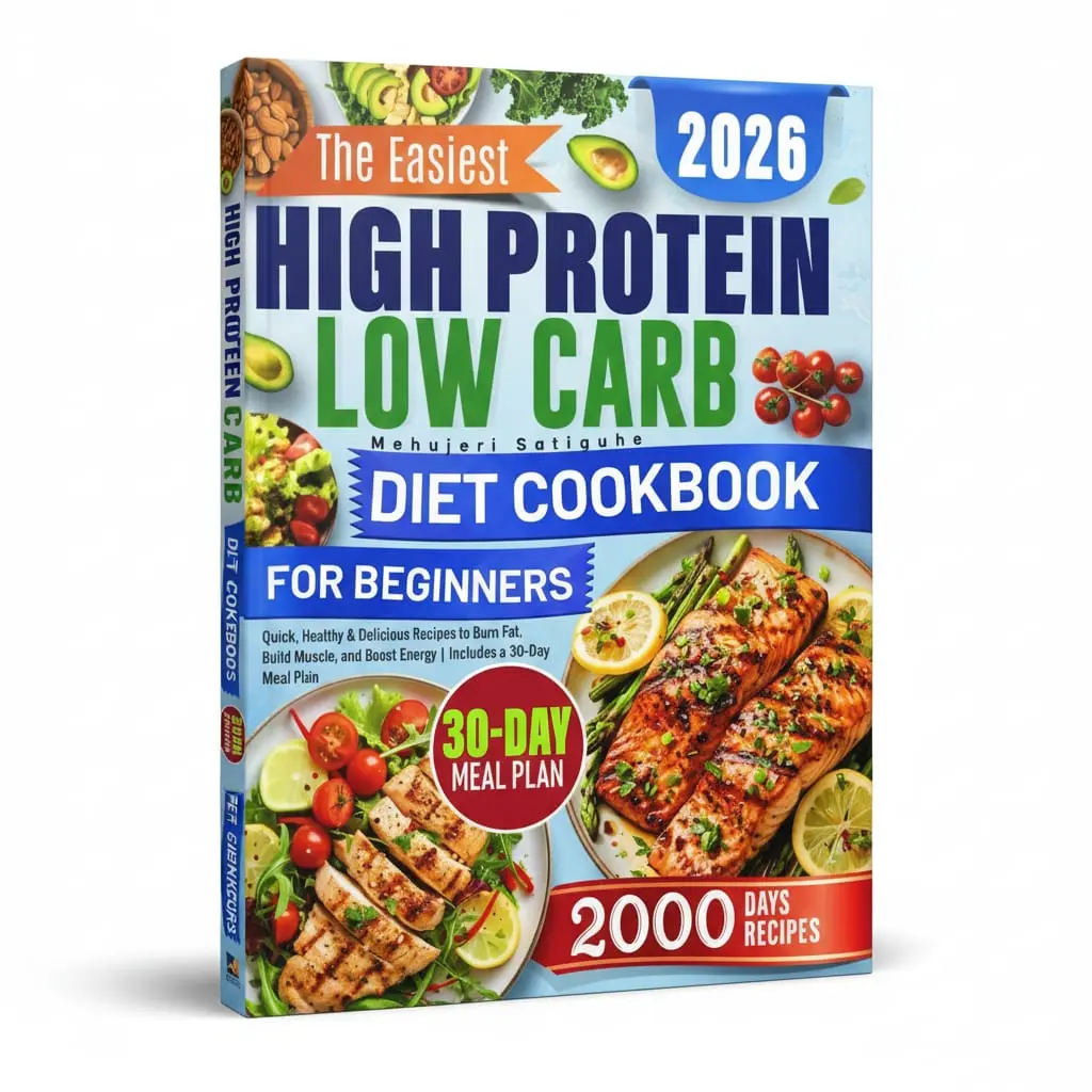 The Easiest High Protein Low Carb Diet Cookbook for Beginners: Quick, Healthy & Delicious Recipes to Burn Fat, Build Muscle, and Boost Energy | Includes a 30-Day Meal Plan