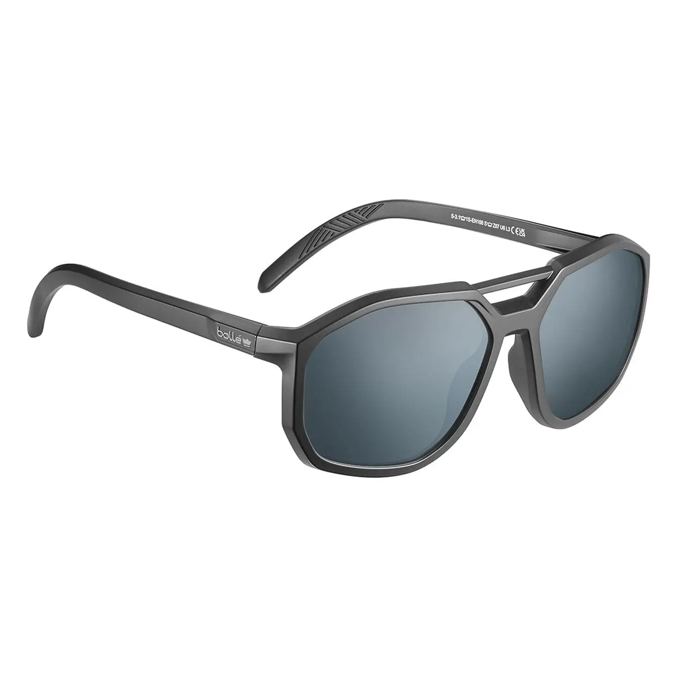 Bolle Altus Safety Glasses, Black Modern Frames Sunglasses, Anti-Fog Lenses
