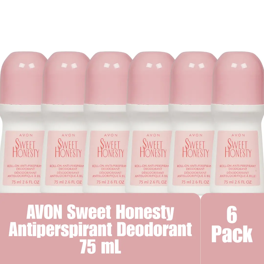 Avon Sweet Honesty Roll-On Antiperspirant Deodorant 75 mL / 2.6 fl oz, 6-Pack
