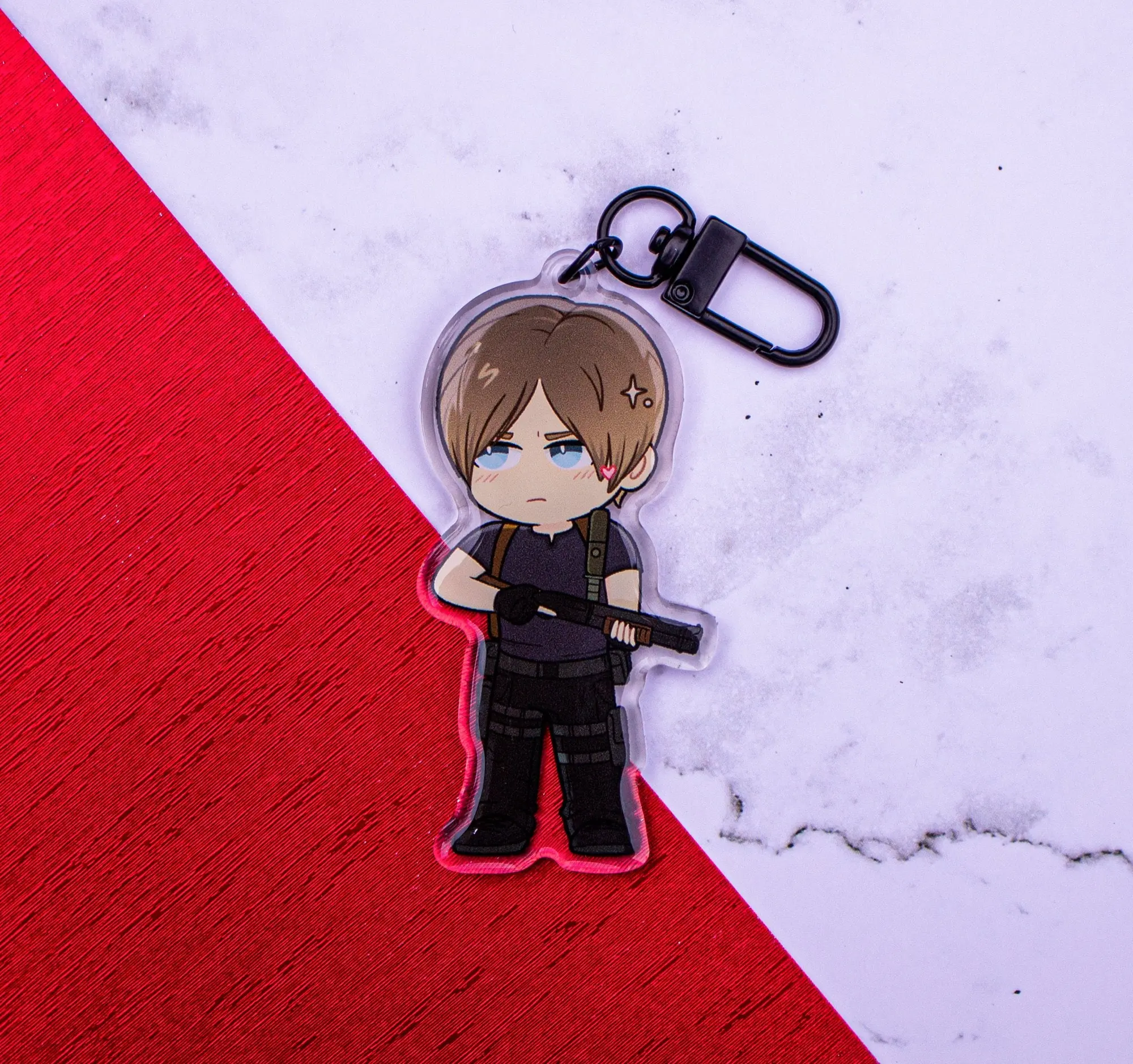 Resident Evil Acrylic Keychains, Leon Kenned, Jill Valentine