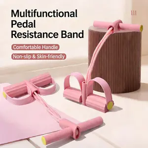 Multifunction Pedal Resistance Trainer with 6 Tubes – Stronger Resistance for Effective Training, Portable Foot Pedal Exerciser for Full-Body Home Workout, Stretching & Fitness Training