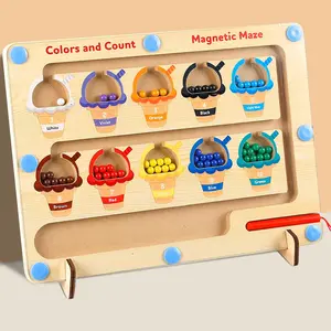 Qyeah Magnetic Color & Number study board -  Color Matching Learning Counting Board for Boys Girls students