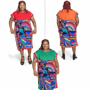 Vibrant African Print Dresses for Women Colorful Ethnic Patterns Comfortable Fit Perfect for Casual Special Occasions Womenswear Summer