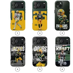 Green Parker Tough Phone Case | Football Themed Phone Case Premium Matte Texture, Protection, Shockproof, Anti-Drop, Anti-Fingerprint For IPhone 17-12, Pro Max, Pro Plus, and Samsung S25-22 Protection Safety