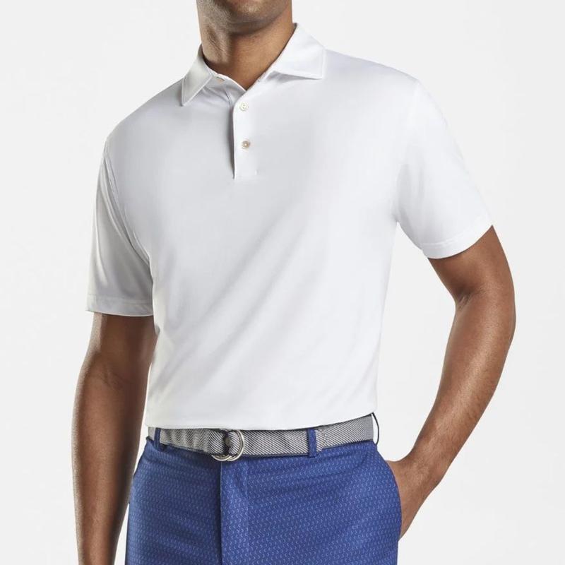 Peter Millar Solid Stretch Mesh Performance Polo, Designed for Ultimate Comfort and Breathability Menswear Top Menswear Top