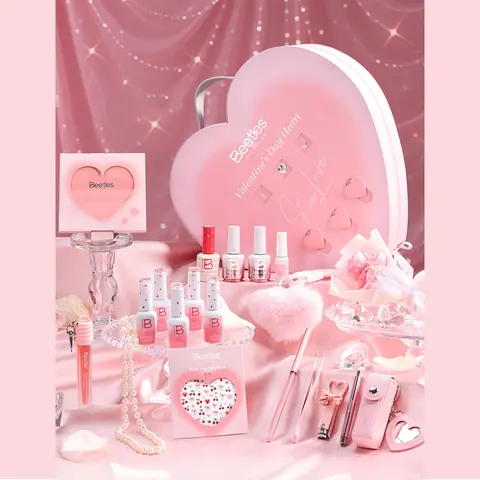 [LIVE ONLY]Beetles 2026 Manicure Valentine Gel Nail Polish Kit, Hema Free Gel TPO Free Cat Eye diy salon nails at home gift Cosmetic Manicure Cutics Spring Nail Valentine Gift Flower