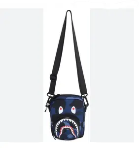 Bape Shark Camo Shoulder Bag Blue Camo