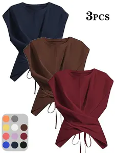 Women's Casual Basic Minimalist Solid Color Tank Top, Fitted Plain Binding Vest Tee, Daily Everyday Commute Wear, Multiple Colors Available