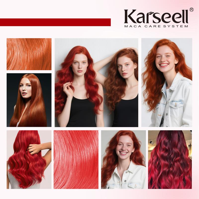 Karseell Color Depositing Red Hair Mask Color Boosting Conditioner, Hydrates and Enhances Red Tones for Color-Treated Hair 500ml 16.9floz