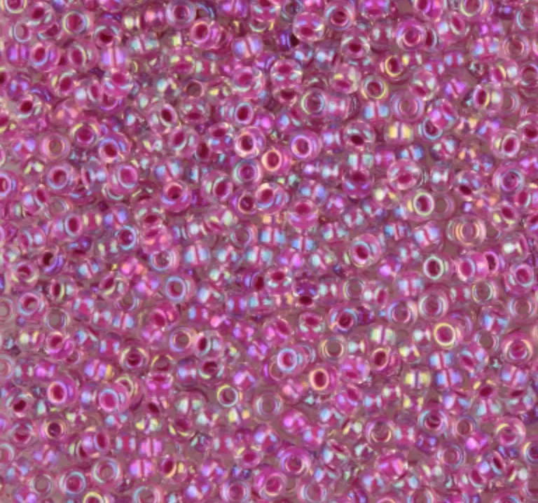Raspberry Lined Miyuki Seed Beads Size 15 #264