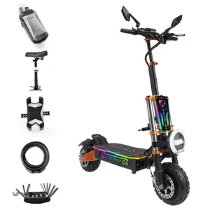 RD1 REDDYDY Electric Scooter for Adults, 6000W Dual Motor Max 55 MPH & 75 Miles Range, 11" Self-Sealing Tires, Efficient Front & Rear Disc Brakes, NFC & Password Unlock, Heavy Duty Foldable Scooter