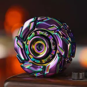 【Father's Day Gift】Metal Stress Relief Toy, Open Armor Spinning Top Fidget Toy, Hand Spinner Toy for Adults, Stress Relief Fidgeting