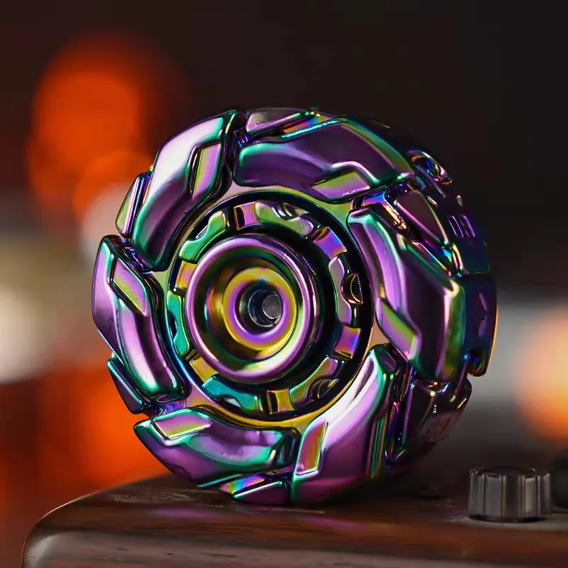 【Father's Day Gift】Metal Stress Relief Toy, Open Armor Spinning Top Fidget Toy, Hand Spinner Toy for Adults, Stress Relief Fidgeting