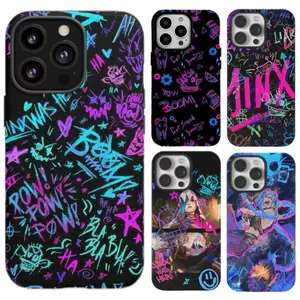 Hot Arcanes J-Jinx League of Legends Game Graffiti Phone Cases For iPhone 17 Promax Pro Air 16 Plus 15 14 13 12 Shockproof Protective Cover Protection