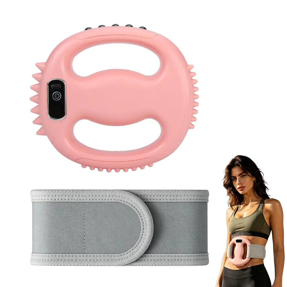 Portable Vibrations Cordless Vibration for Whole Body,12-Speed Levels,Rechargeable Portable Massager,Turbo-vibe technology,4 massage heads,12-Speed Levels Neck & Shoulder Muscle Relief Deep Tissue,Pink design