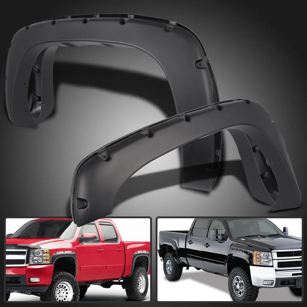 4pcs Pocket Rivet Bolt On Fender Flares Fit For 99-06 Chevy Silverado GMC Sierra