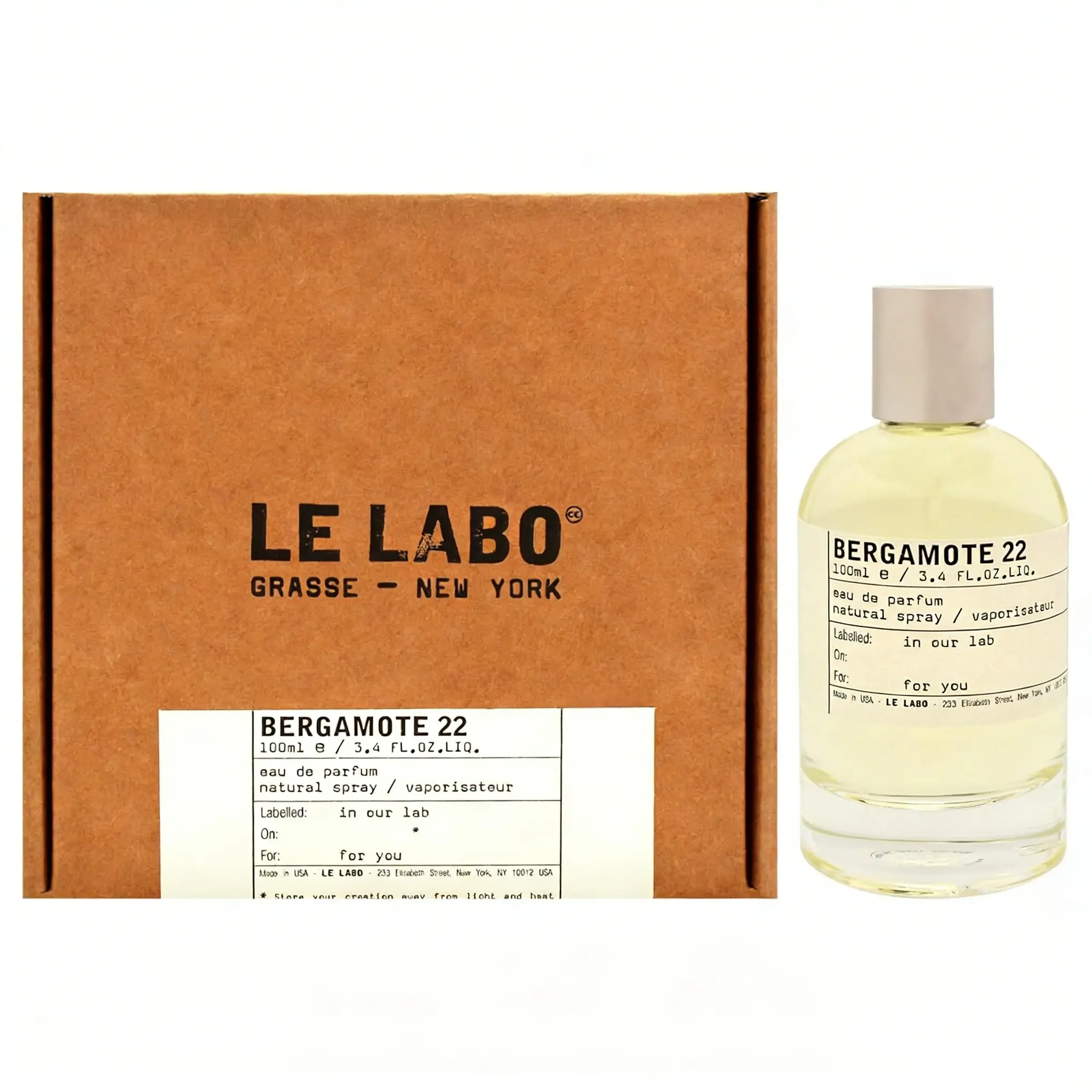 Unisex Le Labo BERGAMOTE 22 Eau de Parfum Spray - 3.4 oz