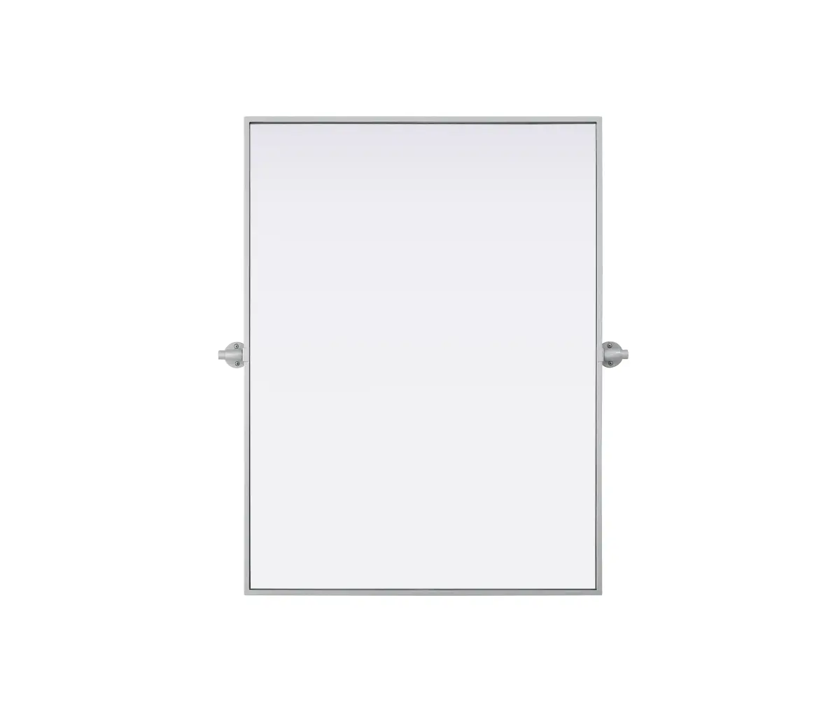 212 MAIN Adjustable Modern Style Rectangle Bathroom Mirror - 8-Degree Pivot, 27x36 in., Silver Iron Metal, MR6H2736SIL, Decorative Mirrors, Adapts to Perfect Angle, Hanging for Damp Areas