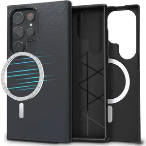 For Samsung Galaxy S25 S24 S23 Ultra S25 S24 Plus Case with Invisible MagSafe - Dual Layer Military Grade Shockproof Protection - Slim Textured Anti-Slip Cover - S-Pen Compatible & Wireless Charging Ready