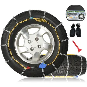 Auto Fixing Snow Chains, 2 x 12 mm, 30s Quick Installation of Tire Chains with Automatic Tensioner,   Tire Traction Chain for , Pickups, and SUVs (HLN 120)