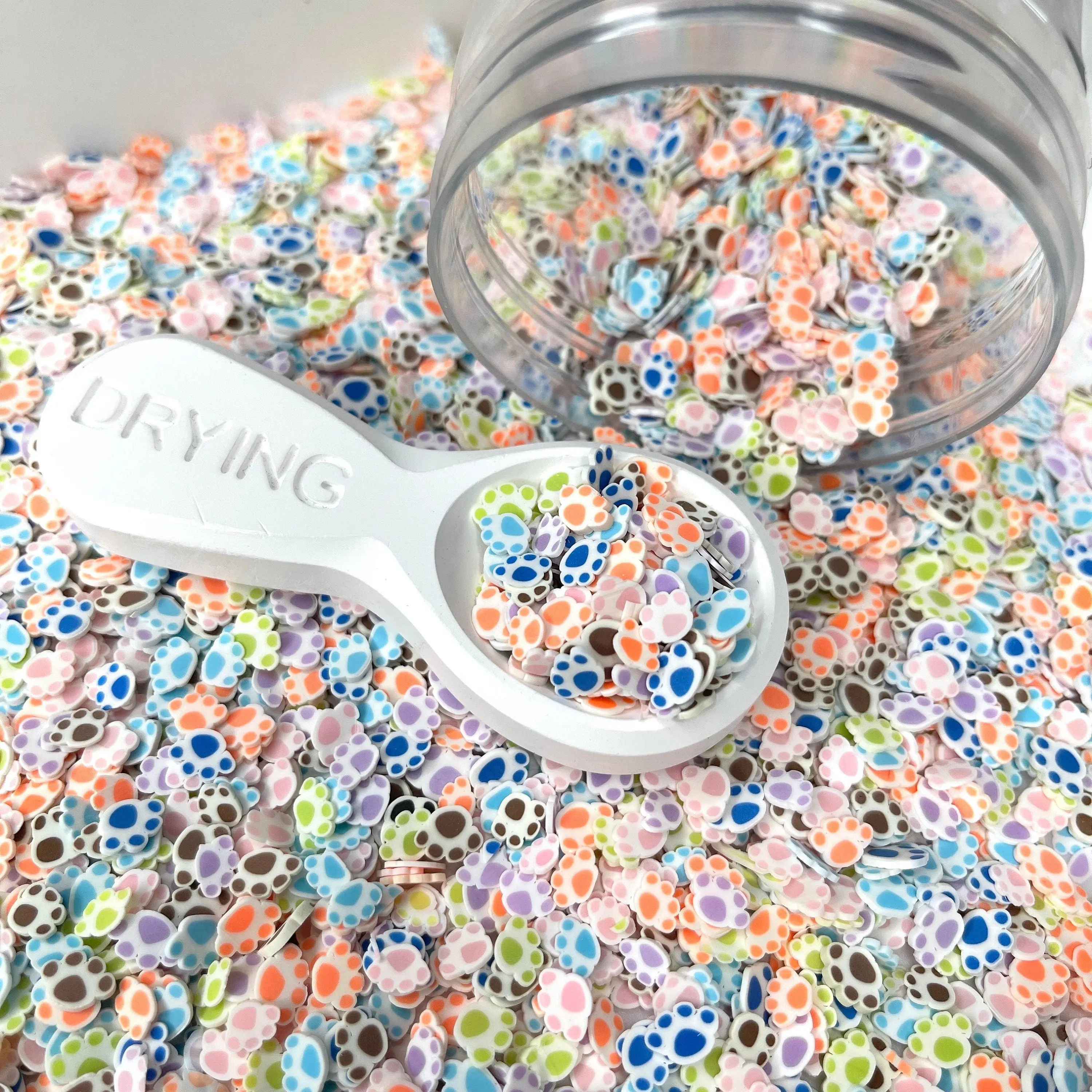 5MM Mixed Color Paws, Animal Polymer Clay Sprinkle (NOT EDIBLE) D9-12