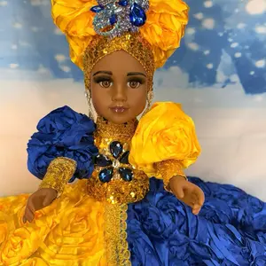Muñeca espiritual de 18” tendencia a las dos aguas Yemaya y Oshun . Representación espiritual, religión Yoruba