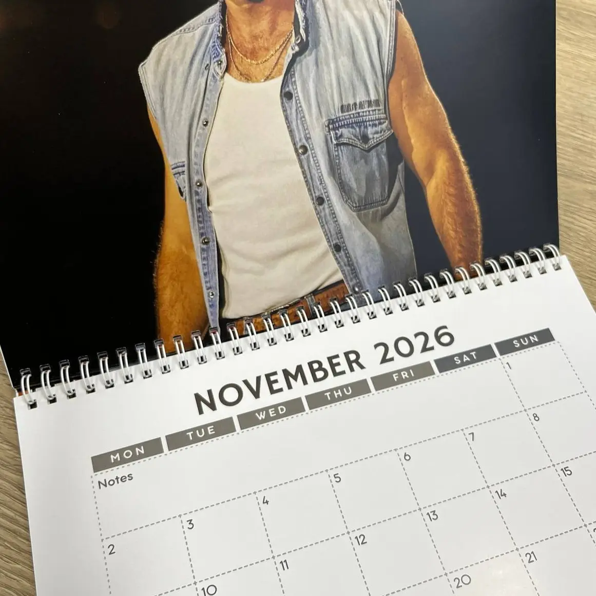 New 2026 Calendar Gift For Fans, Cowboys Calendar Wall Decor Matte Paper Calendar