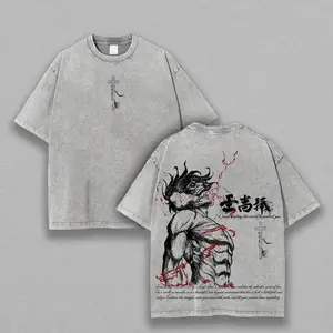Eren Yeager Oversized Apparel - Attack on Titan Vintage Washed Classic Seamless Short-Sleeve Unisex T-Shirt