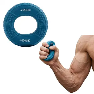 Portable Silicone Grip Strengthener - Adjustable Finger Workout Ring, Arthritis Relief & Forearm Trainer, Lightweight for Home Office Travel Men Women