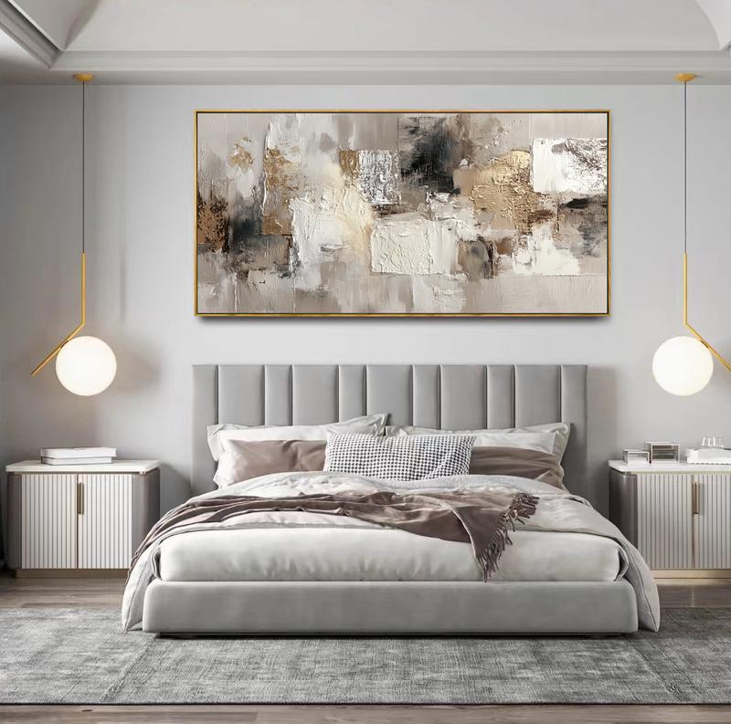 Modern Abstract Wall Art 20x40 Inch – Framed Canvas Print in Gray, White, and Black Tones , Ready to Hang with Solid Wood Frame – Ideal for Contemporary, Upscale Living Rooms, Bedrooms, or Sophisticated Interiors