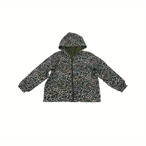 Women's Camouflage Hooded Jacket - Lightweight Long Sleeve Spring Fall Outerwear with Zipper & Adjustable Hood