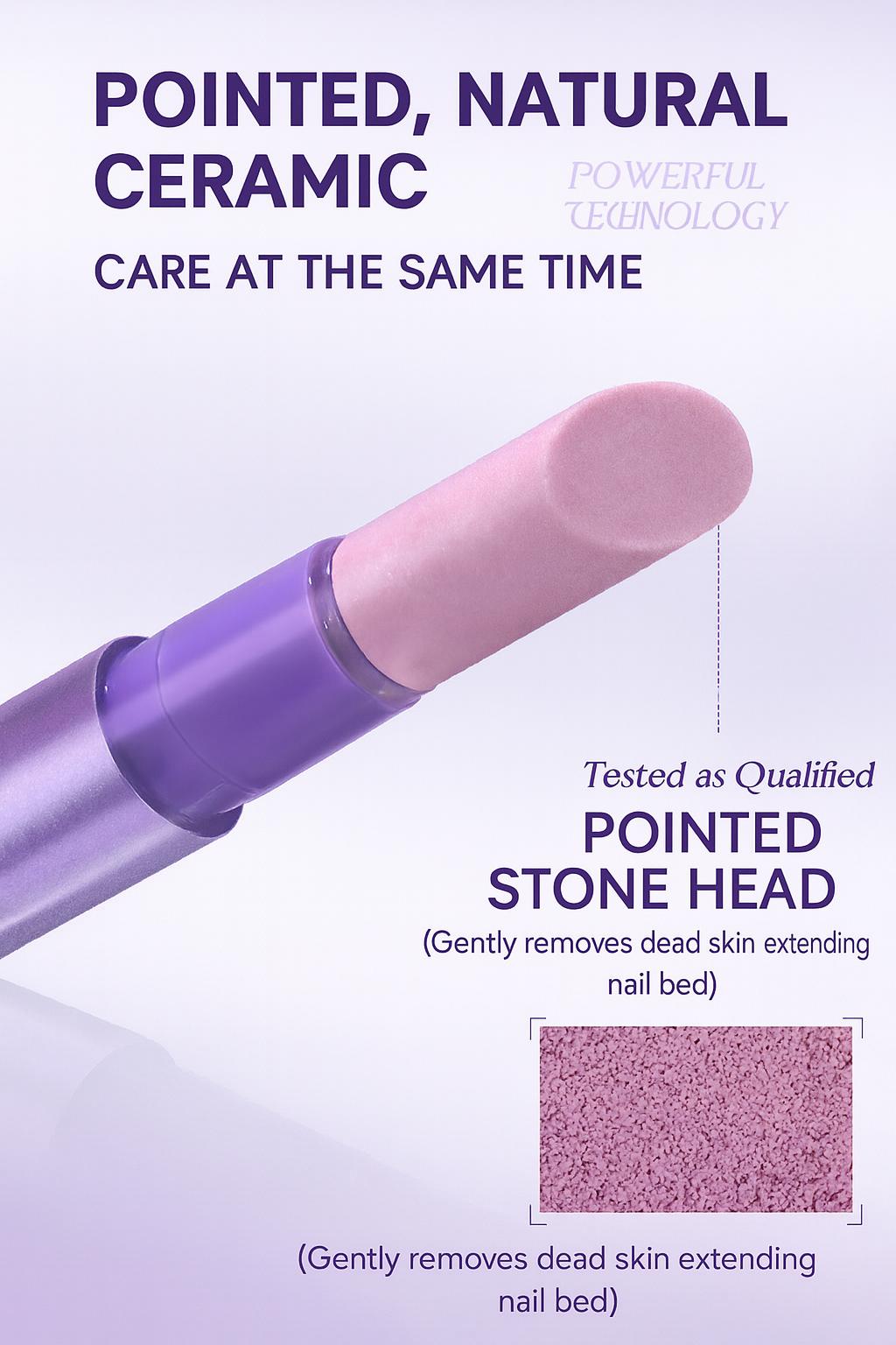 This 3-in-1 cuticle pusher pen contains oil and is used for nail repair,hangnails removal,and exfoliation of dry cuticles. Suitable for dry and damaged nails,it also moisturizes,strengthens,and brightens.