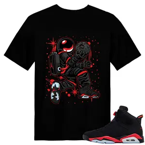 Unisex T-shirt To Match Sneakers Jordan 6 Reverse Infrared - Moonman. 100% Cotton for Casual Wear. Comfortable Summer Unisex T-Shirt to match Jordan Sneaker. Streetwear Style. urban outfitters