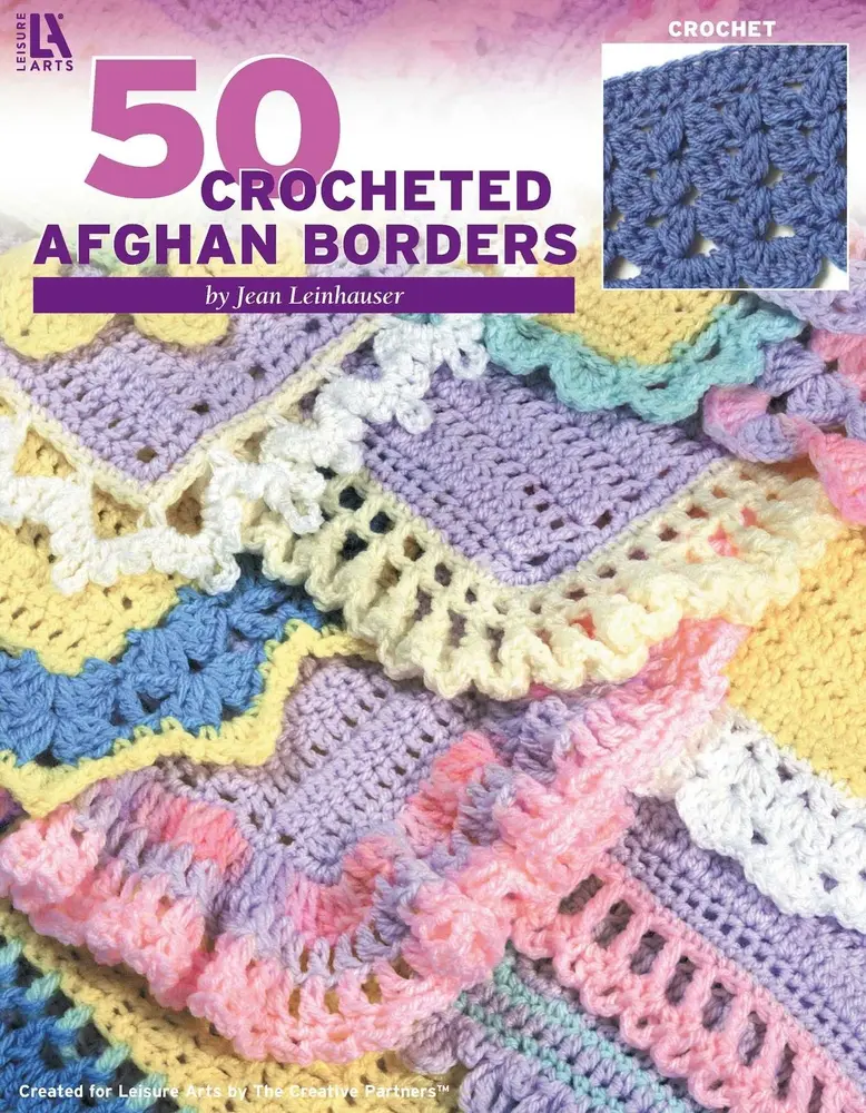 USED Book - 50 Crocheted Afghan Borders (Leisure Arts #4382) by Rita Weiss Creative Part (Paperback) - english