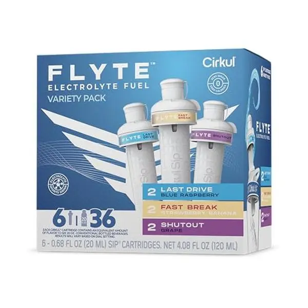 Cirkul Flyte 6-Pack. No Sugar, 0 Cal Flavored Water with Electrolytes