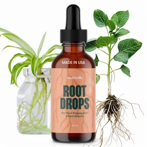 Root drops liquid rooting hormone fast propagation stronger roots less shock works in water soil leca moss for all indoor houseplants like pothos monstera philodendron 4 oz