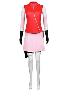 Ninja Costume Anime Haruno Sakura Cosplay Costume Top Skirt  Halloween Thanksgiving Day Christmas Gift