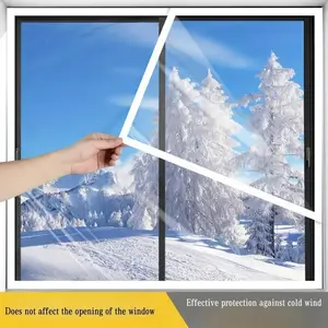 Winter Window Film, Windproof Insulation Film, Transparent Plastic Film ( Edges), Easy Installation & Removal, Winter Window Film