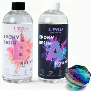 64 oz Ultra-Clear Epoxy Resin Kit—Bubble-free, yellowing-resistant, and self-leveling; ideal for coatings, casting, countertops, and river tables; fast-curing two-part epoxy; perfect for resin molds and crafts